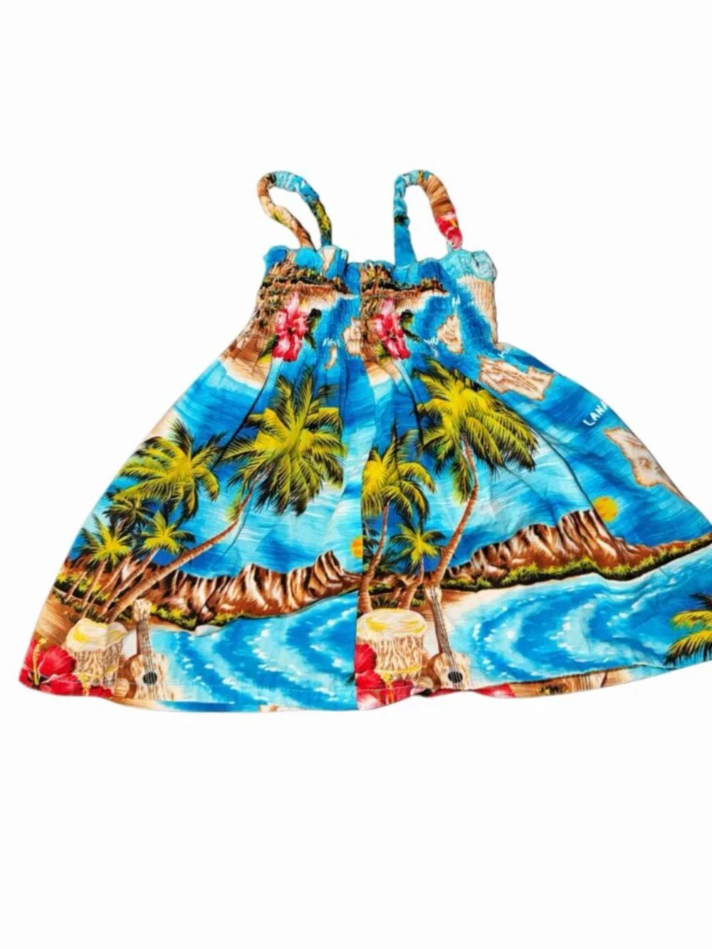 Made in Hawaii Toddler Girls Floral Patterened Island Tank Top 3T